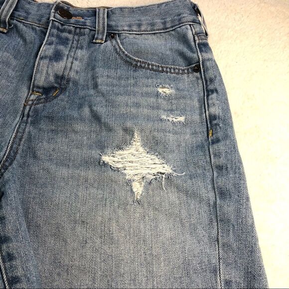 J. CREW DENIM SHORTS BUTTON FRONT DISTRESSED - Picture 4 of 7